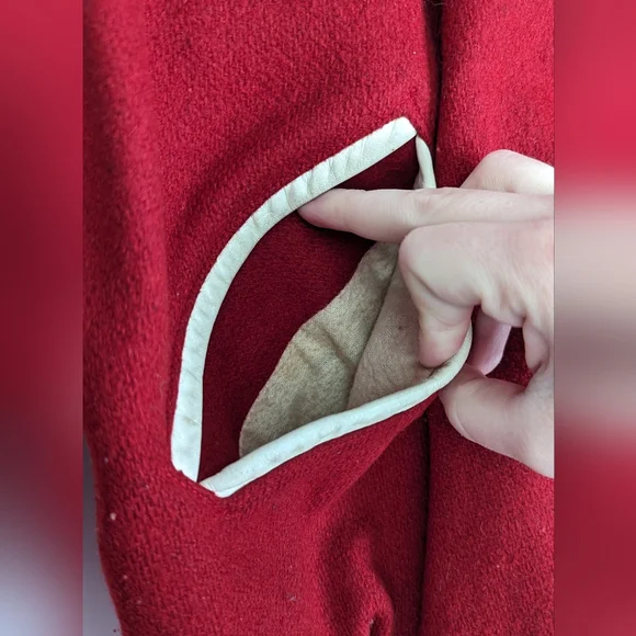 Vintage Cheerleader Varsity Wool Jacket - Red - Picture 7 of 16